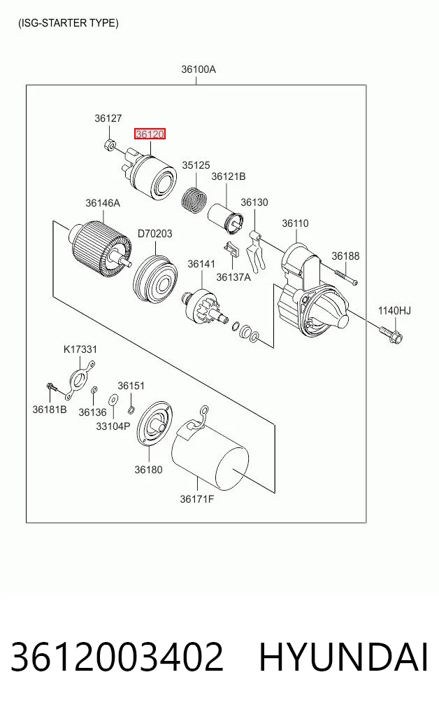  Relê retrator do motor de arranco Hyundai Ix35 SUV (LM) (2009 - 2016) 