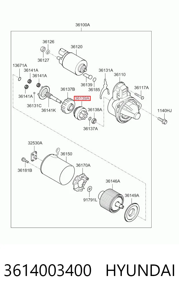 Roda-livre do motor de arranco KIA Picanto II TA ao melhor preço