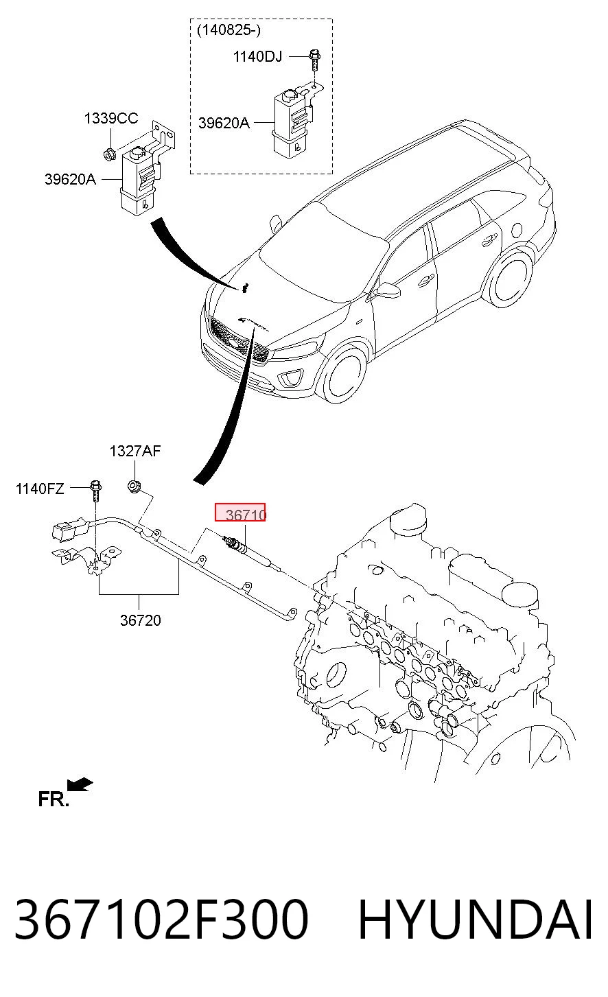Vela de incandescência para Hyundai Santa Fe TM, TMA