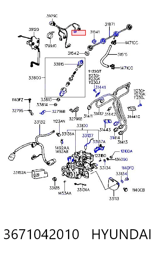 3671042010 Hyundai/Kia Vela de incandescência