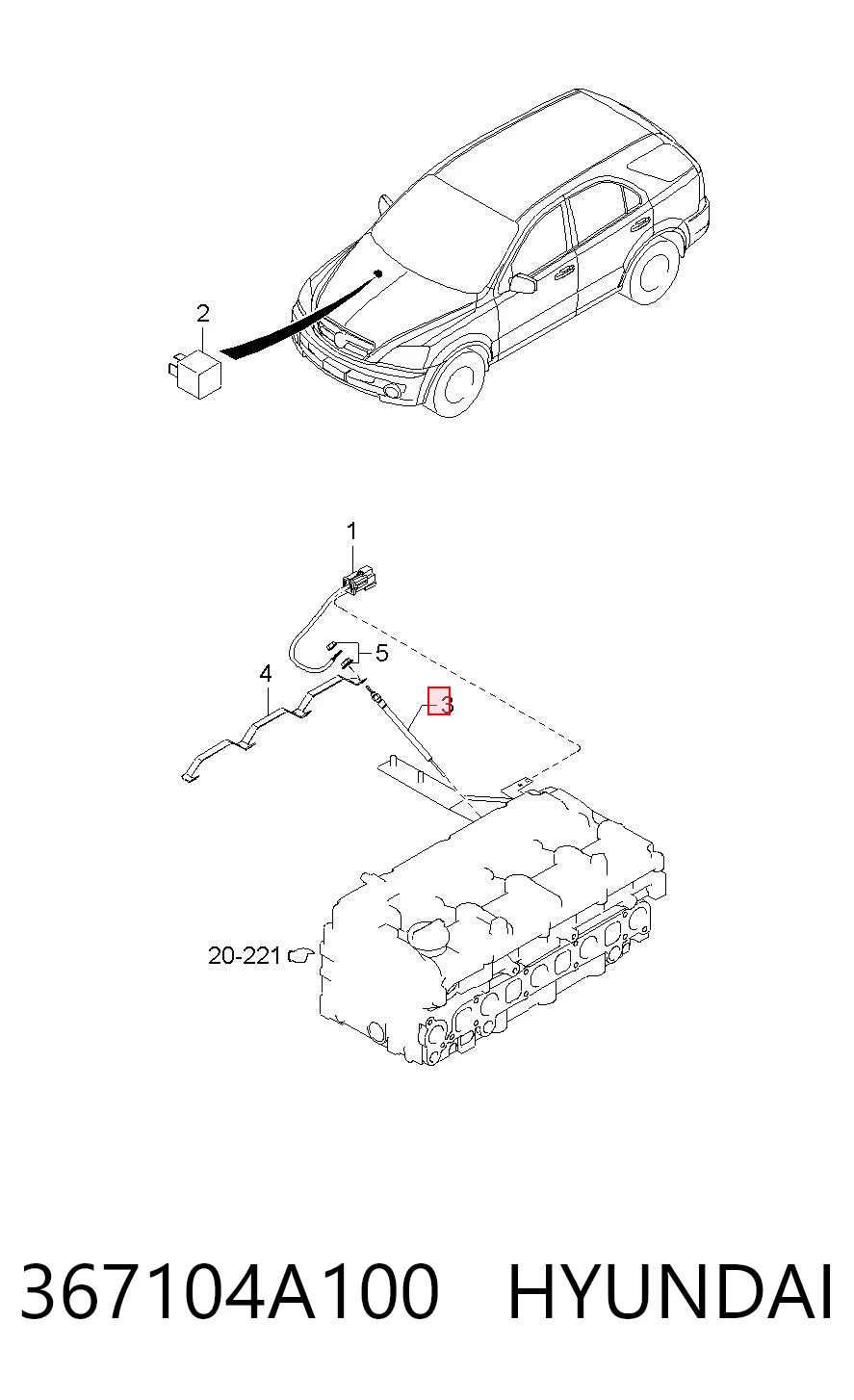 367104A100 Hyundai/Kia Vela de incandescência