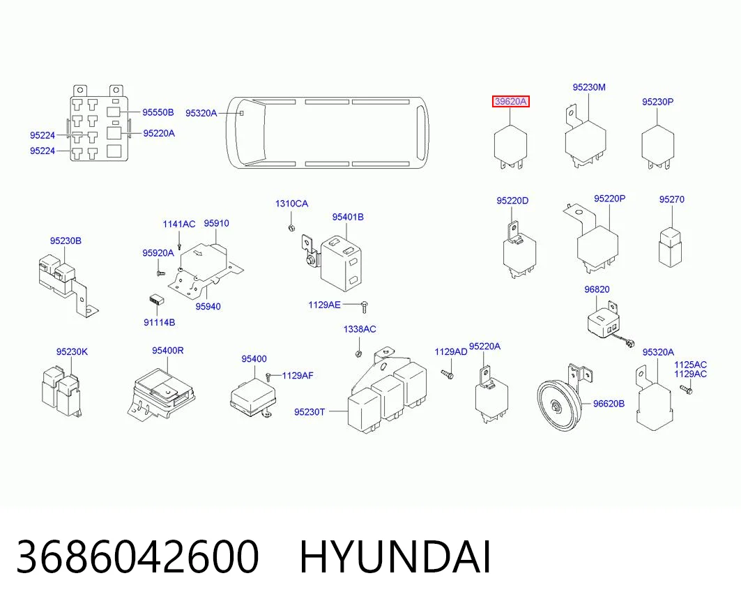Relê das velas de incandescência Hyundai H-1 STAREX Starex TQ