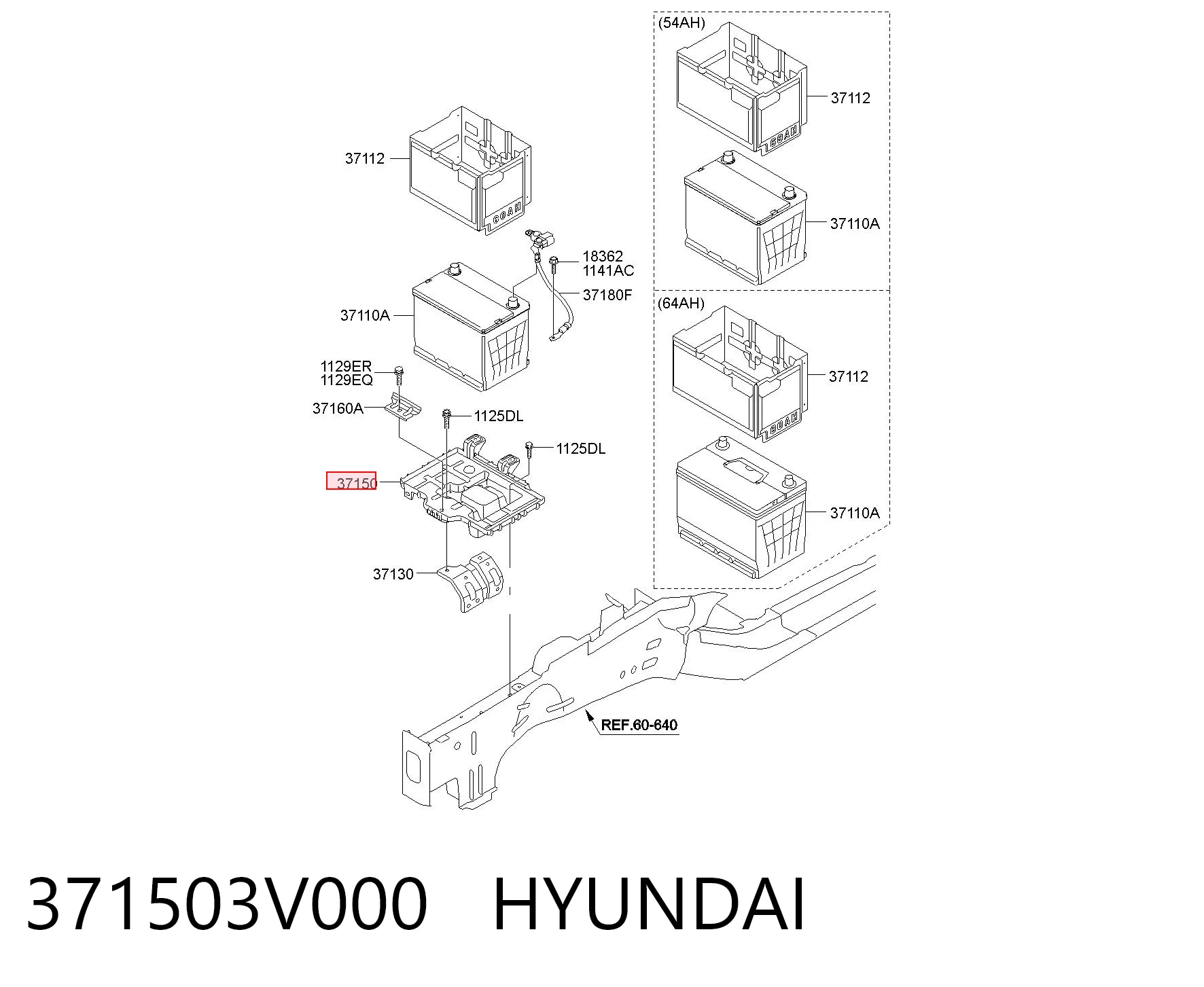 371503V000 Hyundai/Kia Bateria recarregável (PILHA)