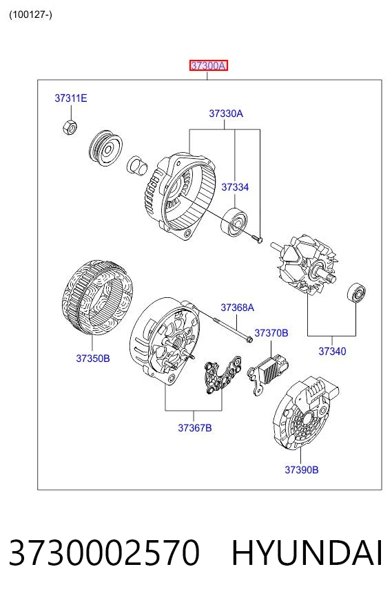 3730002570 Hyundai/Kia Gerador
