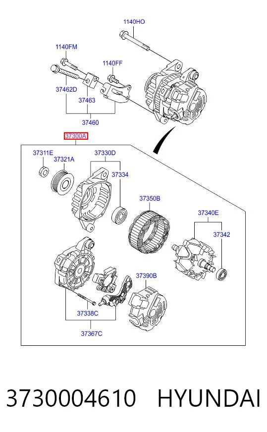 3730004610 Hyundai/Kia Gerador