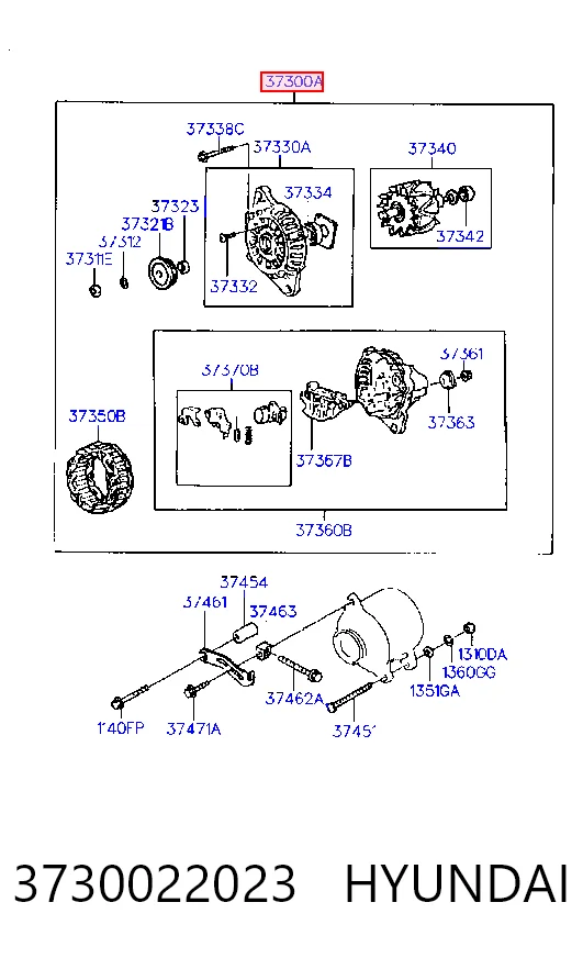 3730022023 Hyundai/Kia Gerador