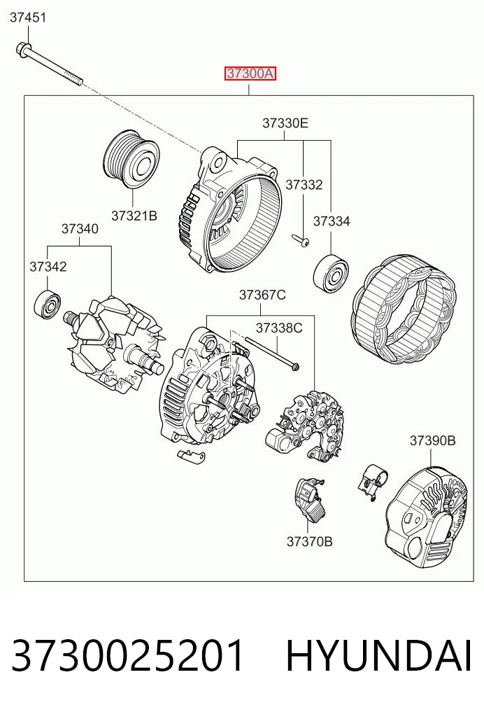 3730025201 Hyundai/Kia Gerador