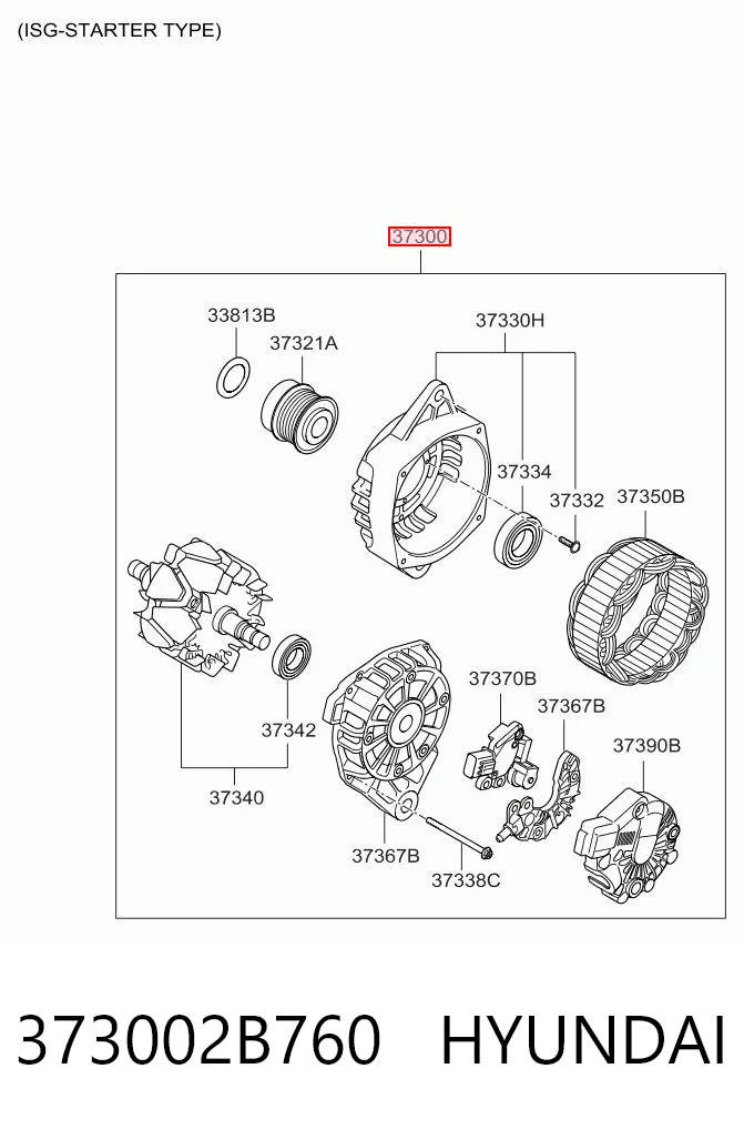 373002B760 Hyundai/Kia Gerador
