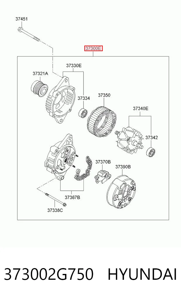 373002G750 Hyundai/Kia Gerador