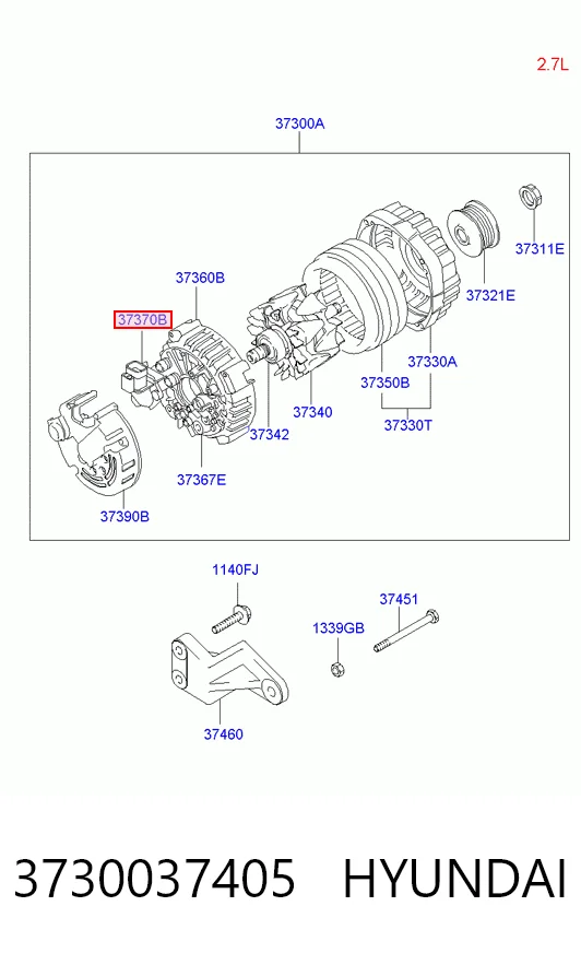 3730037405 Hyundai/Kia Gerador