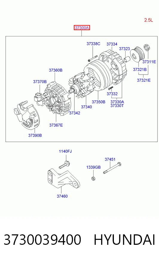 3730039400 Hyundai/Kia Gerador