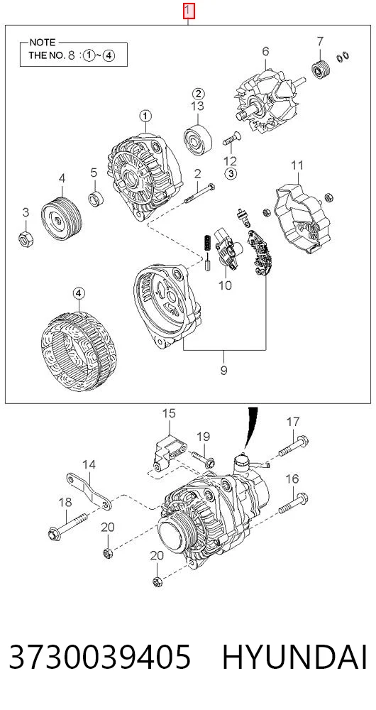 3730039405 Hyundai/Kia Gerador