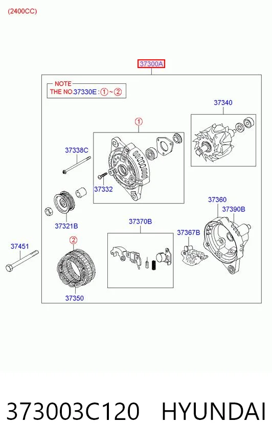 373003C120 Hyundai/Kia Gerador