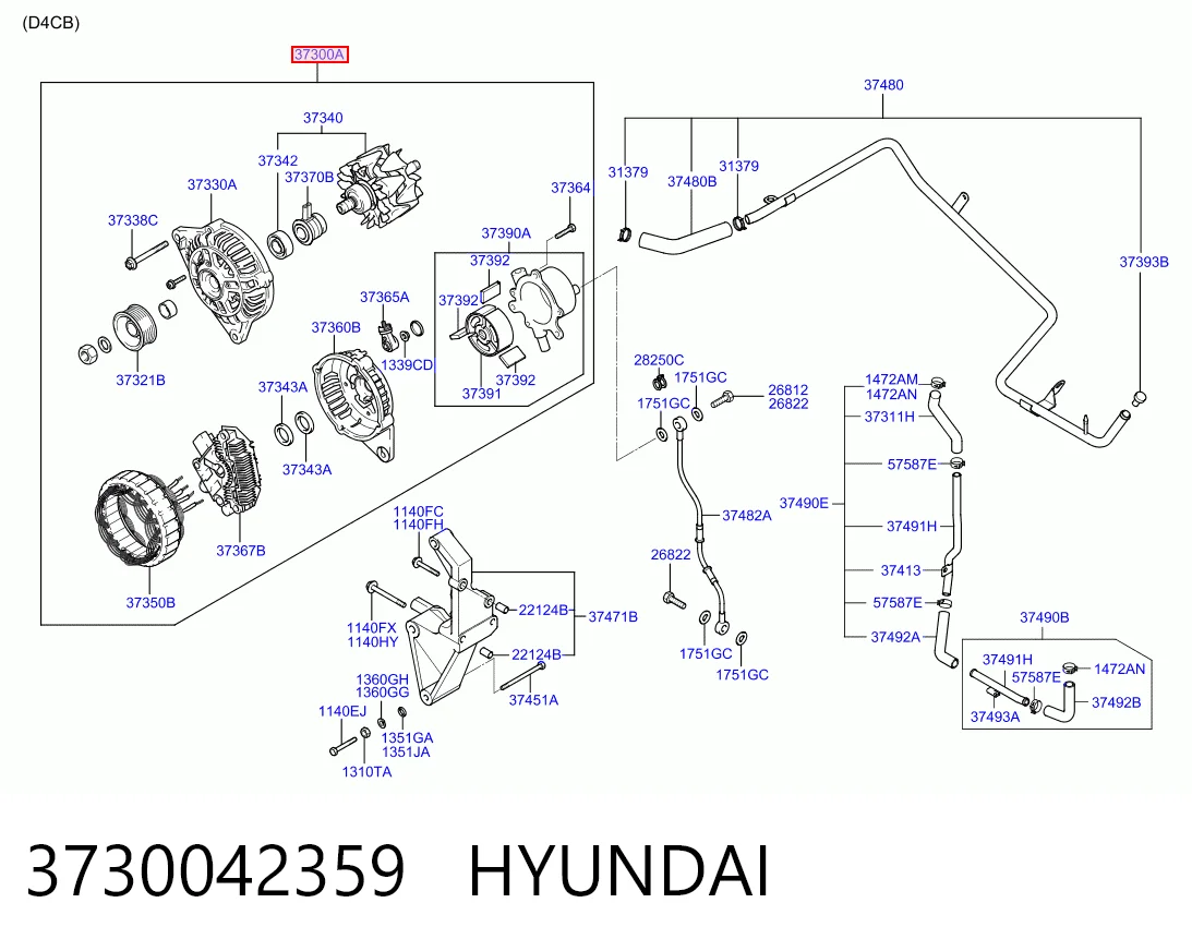 3730042359 Hyundai/Kia Gerador
