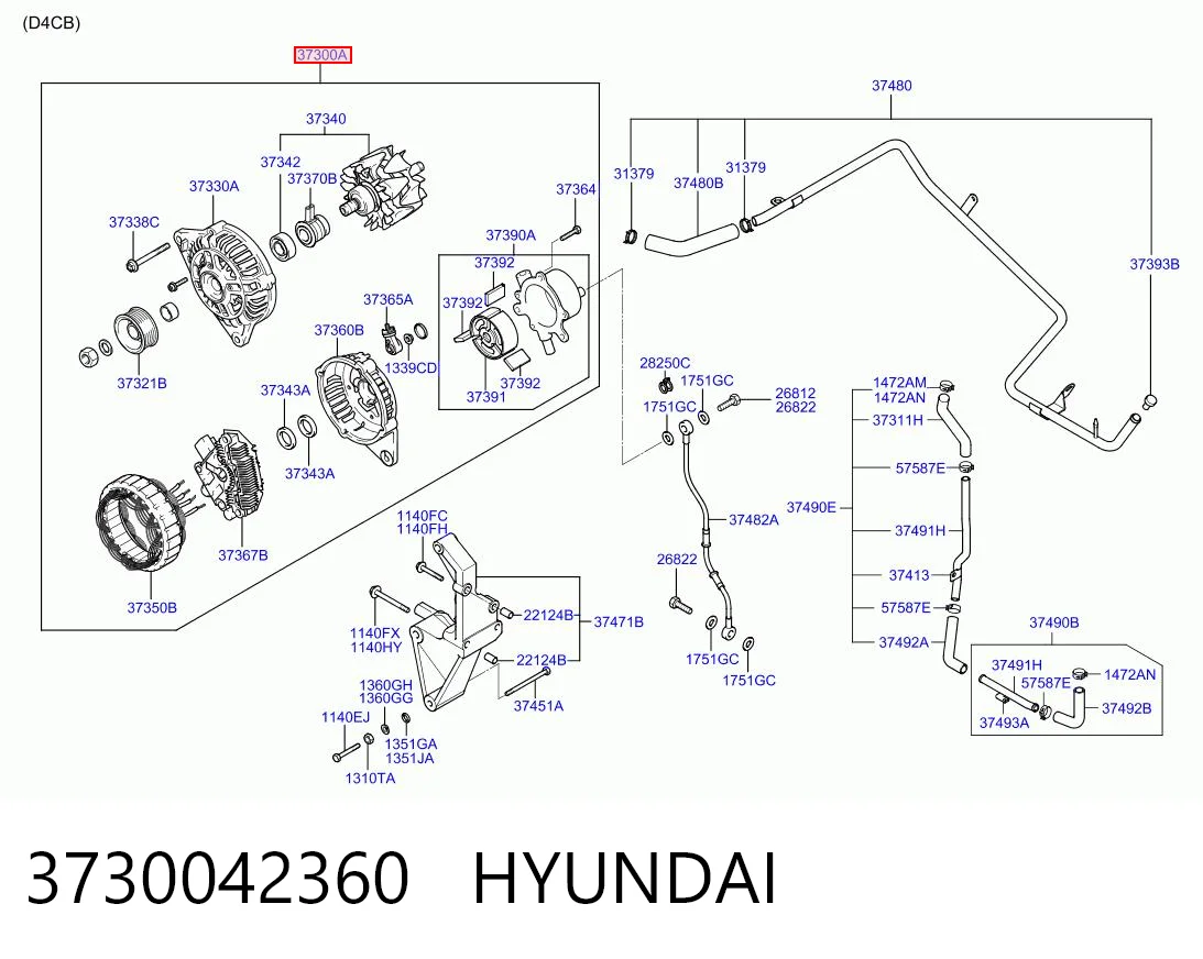 3730042360 Hyundai/Kia Gerador