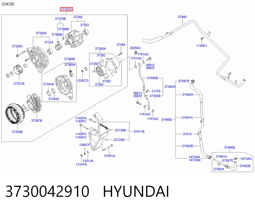 3730042910 Hyundai/Kia Gerador