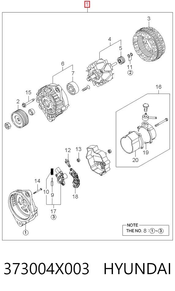 373004X003 Hyundai/Kia Gerador