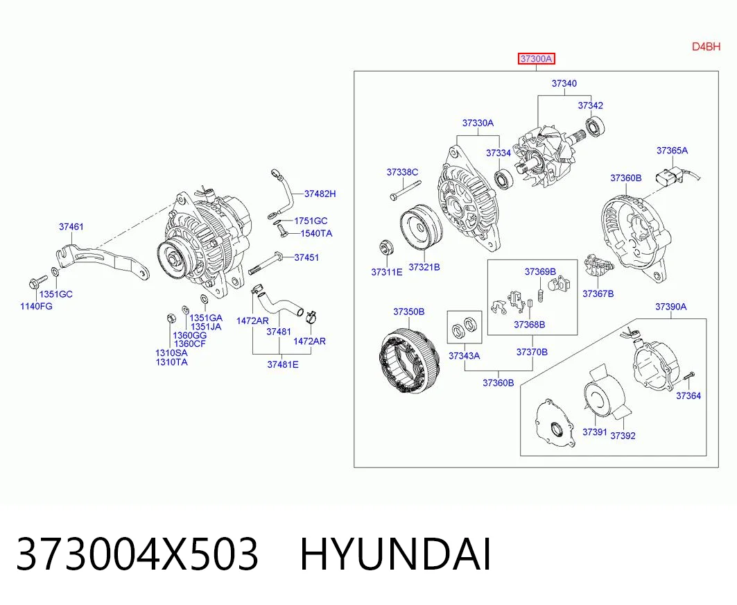373004X503 Hyundai/Kia Gerador