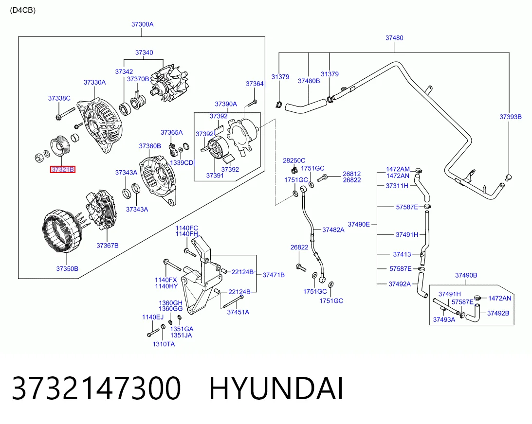 Polia do gerador para Hyundai H100  P