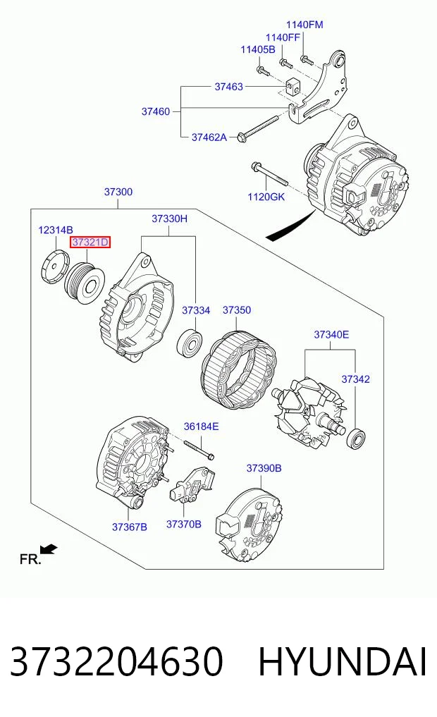 3732204630 Hyundai/Kia Polia do gerador