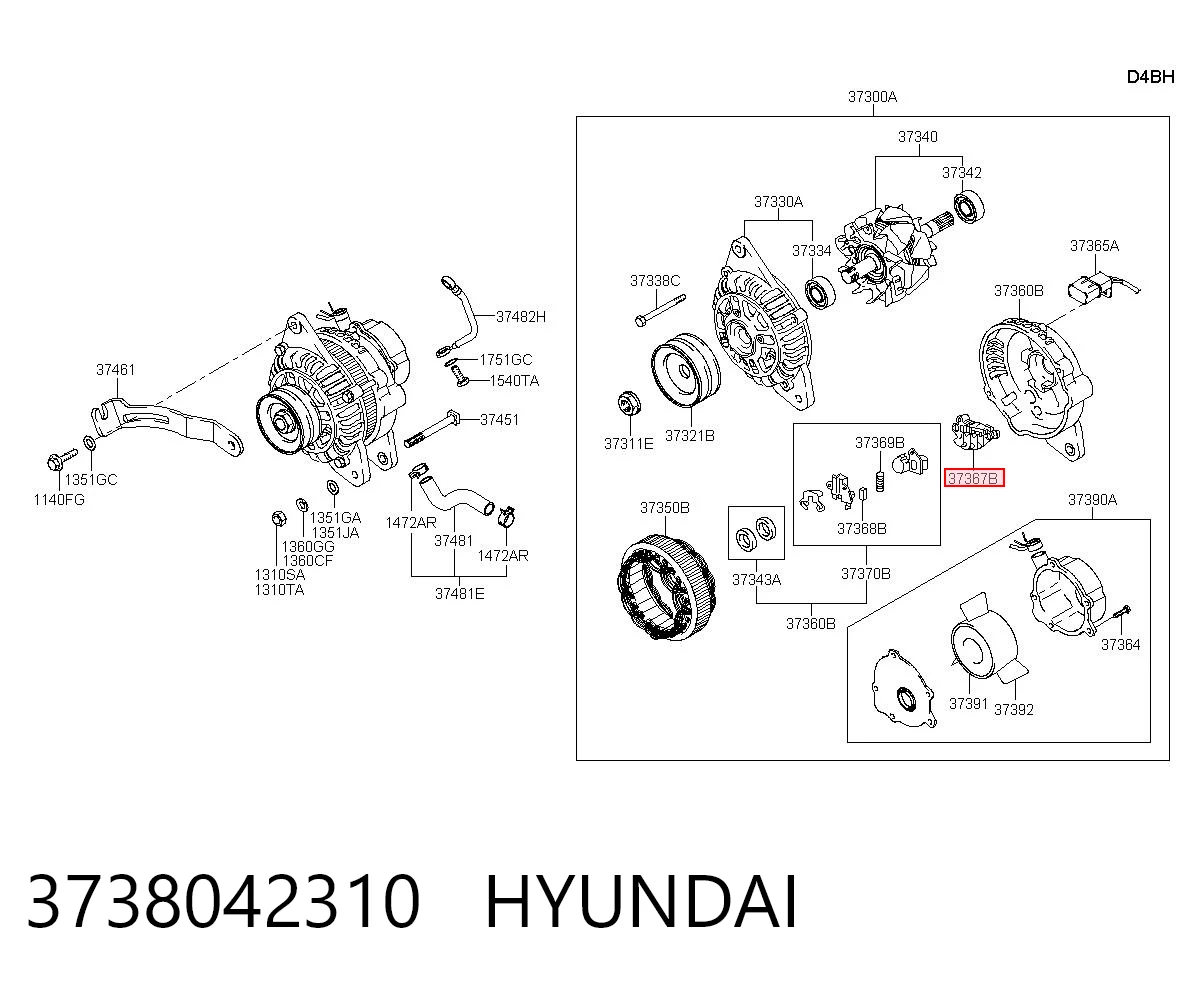 Eixo de diodos do gerador Hyundai H-1 STAREX  TQ ao melhor preço