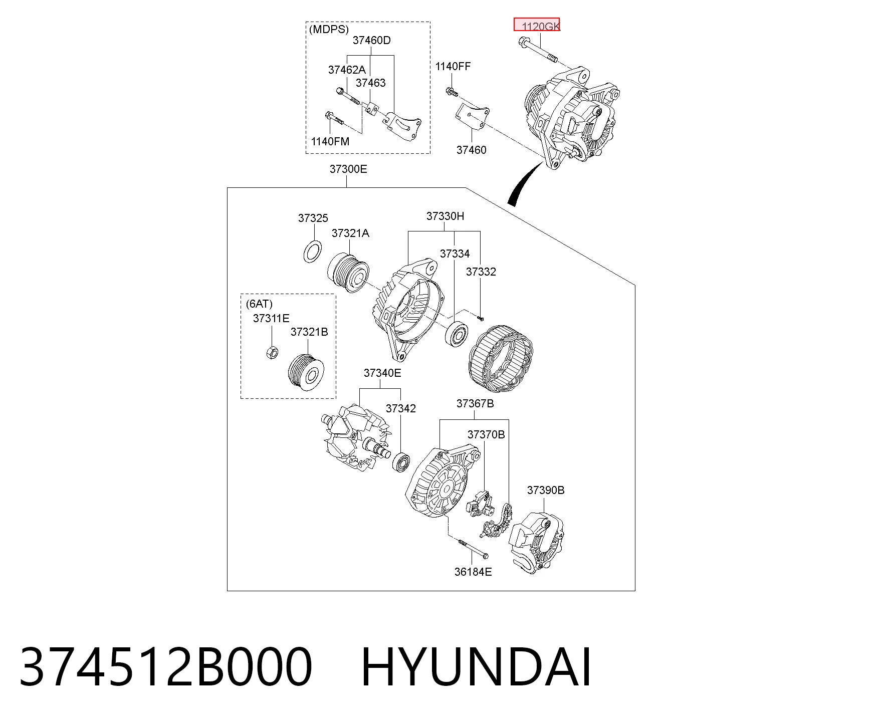 374512B000 Hyundai/Kia 