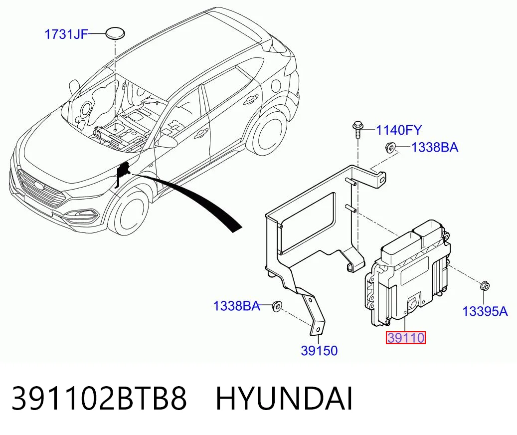 Módulo de direção (Centralina eletrônica) de motor Hyundai Tucson III TL ao melhor preço
