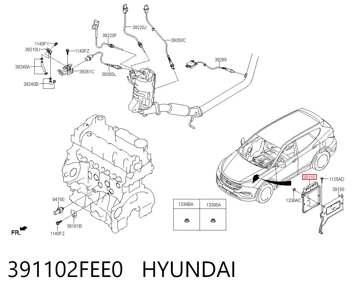 Módulo de direção (Centralina eletrônica) de motor Hyundai Santa Fe III DM ao melhor preço