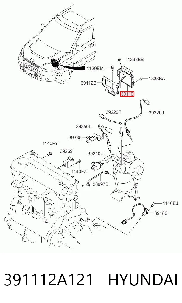 Módulo de direção (Centralina eletrônica) de motor para KIA Soul I AM