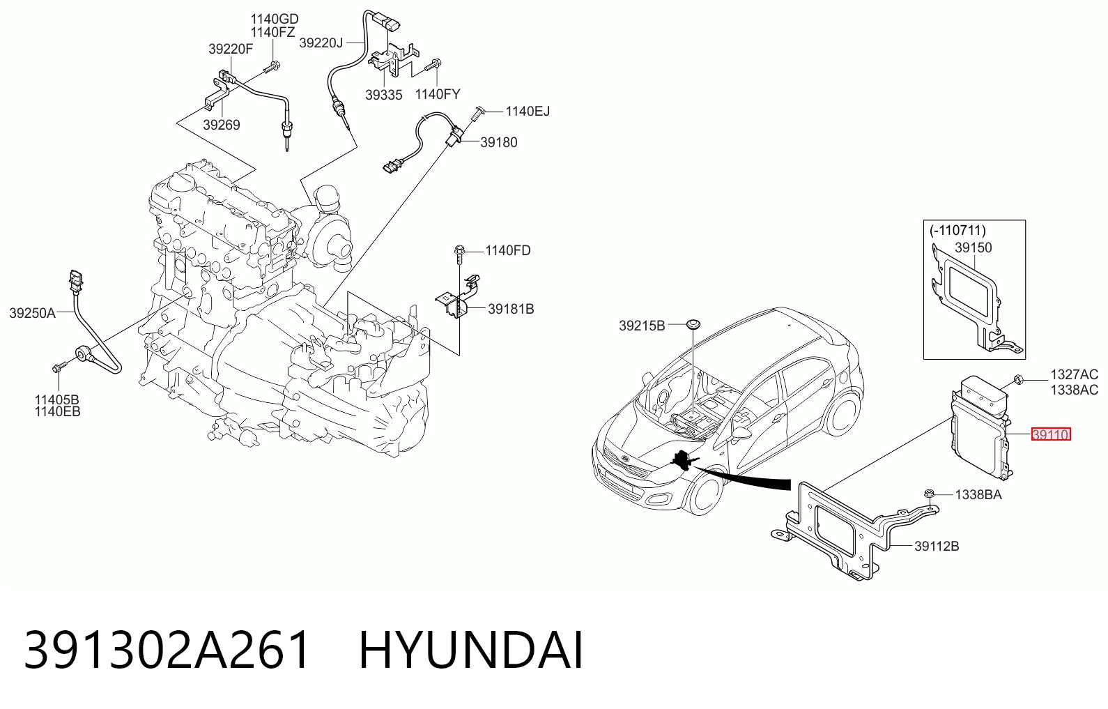 Módulo de direção (Centralina eletrônica) de motor KIA Rio III UB ao melhor preço