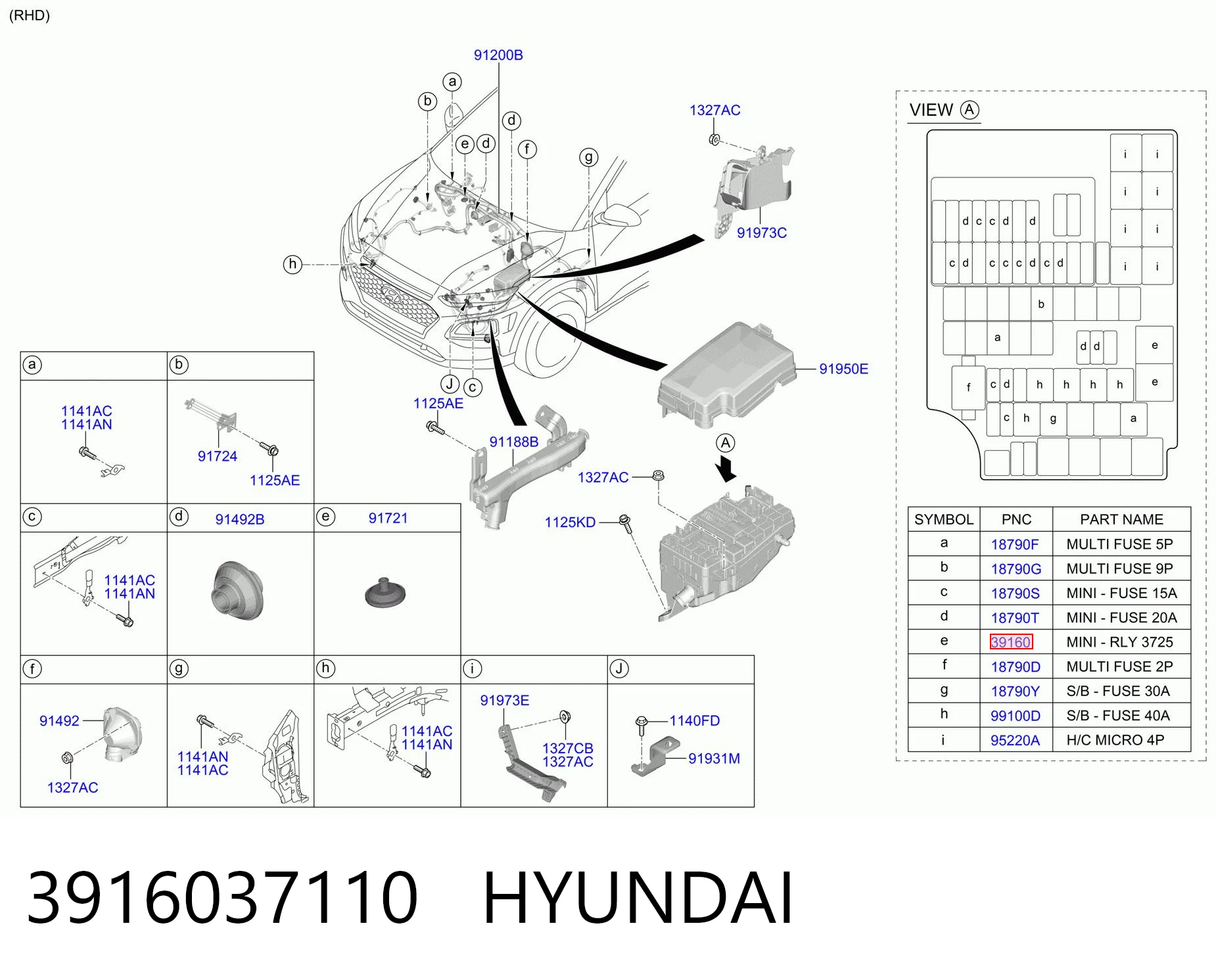 3916037110 Hyundai/Kia Relê das velas de incandescência
