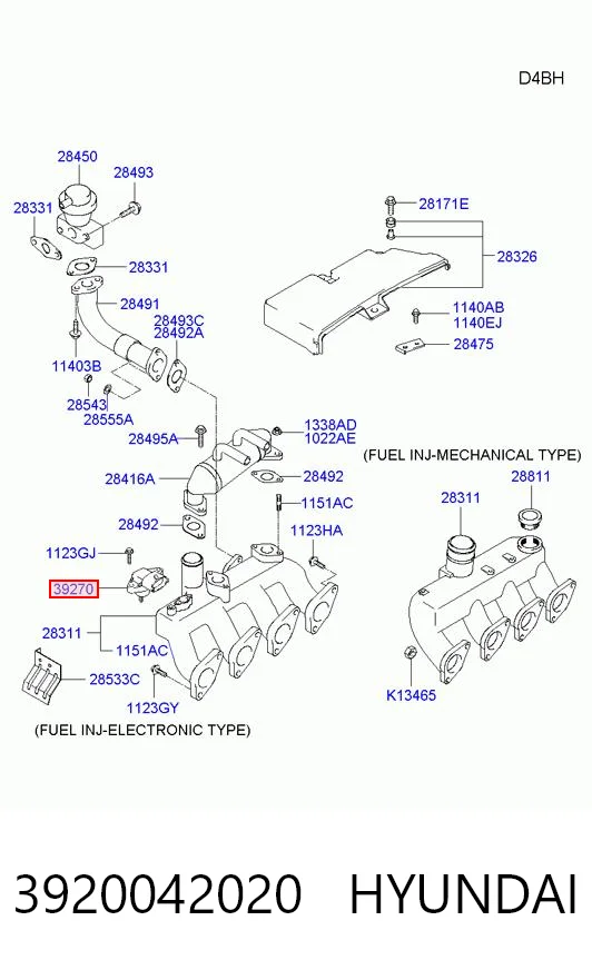 3920042020 Hyundai/Kia Sensor de pressão de supercompressão