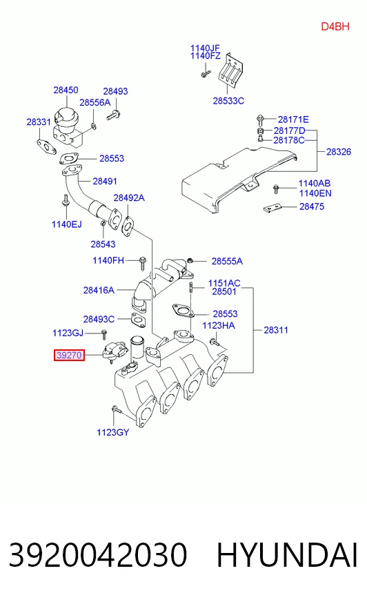 3920042030 Hyundai/Kia Sensor de pressão de supercompressão