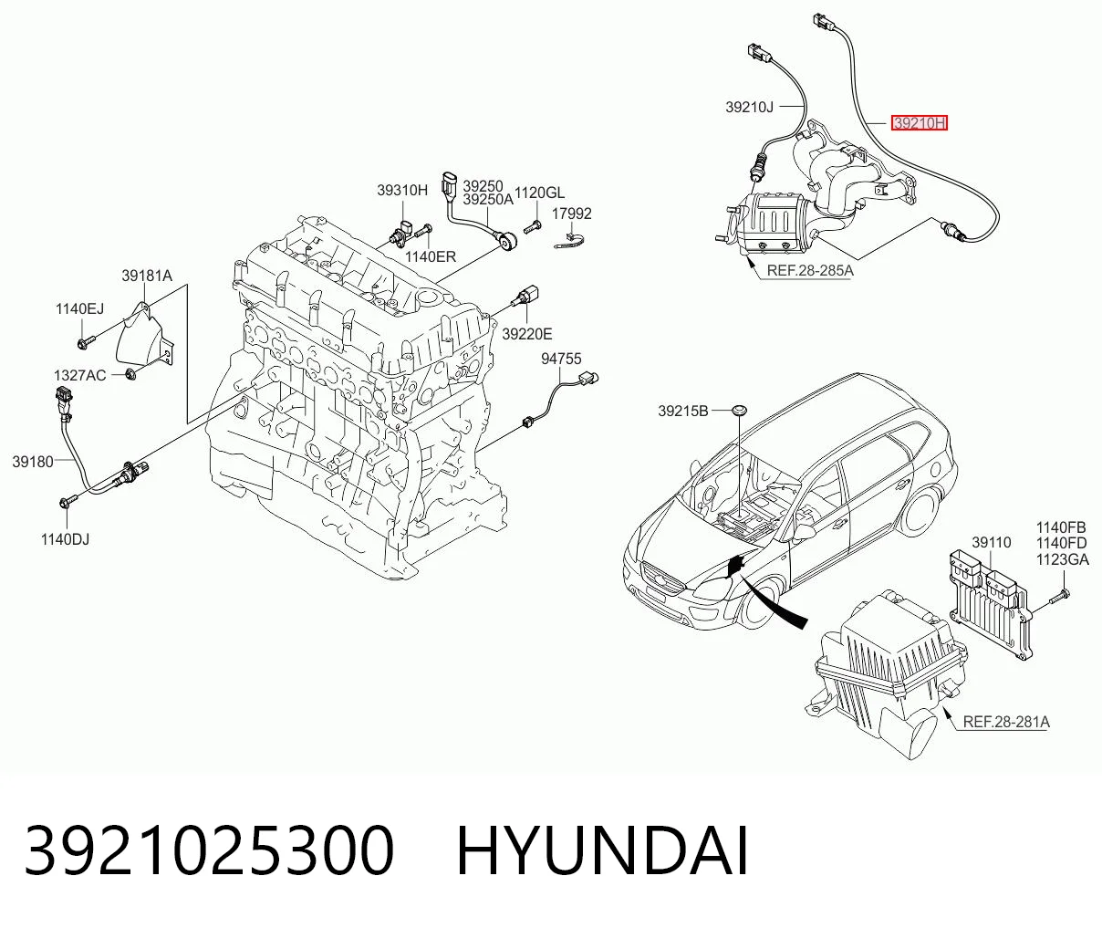 3921025300 Hyundai/Kia