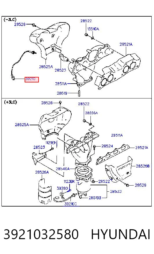 Sonda lambda, sensor de oxigênio Hyundai Sonata III Y-3 ao melhor preço