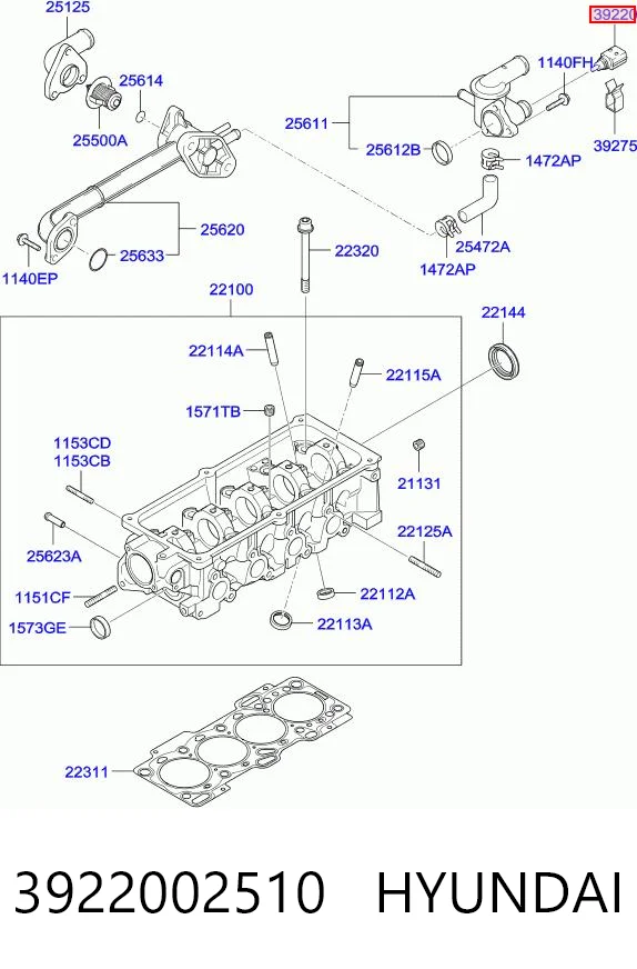  Sensor de temperatura do fluido de esfriamento Chevrolet Aveo I hatchback (T200) (2003 - 2008) I
