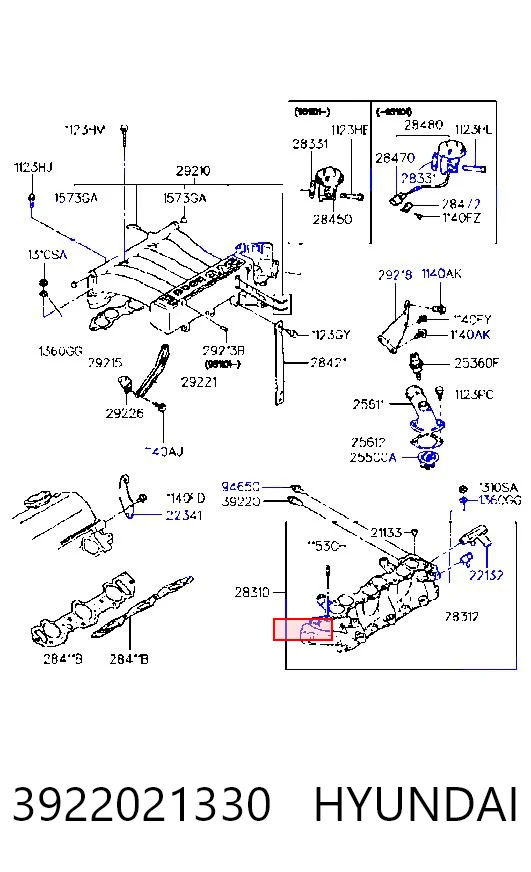 3922021330 Hyundai/Kia Sensor de temperatura do fluido de esfriamento