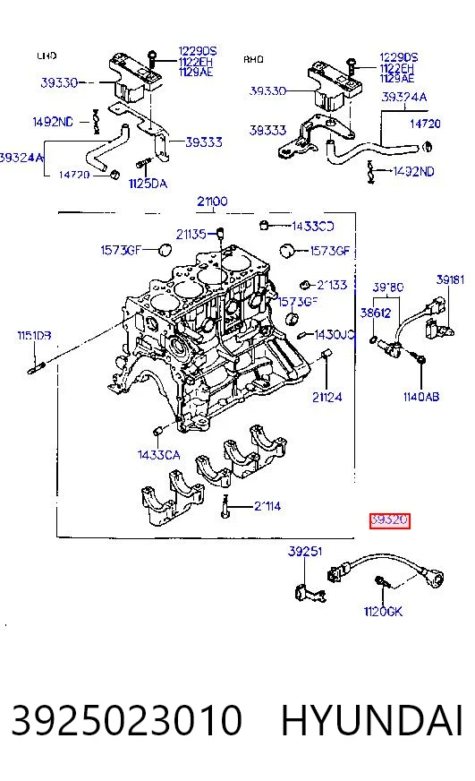 Sensor de detonação Hyundai Coupe I RD ao melhor preço
