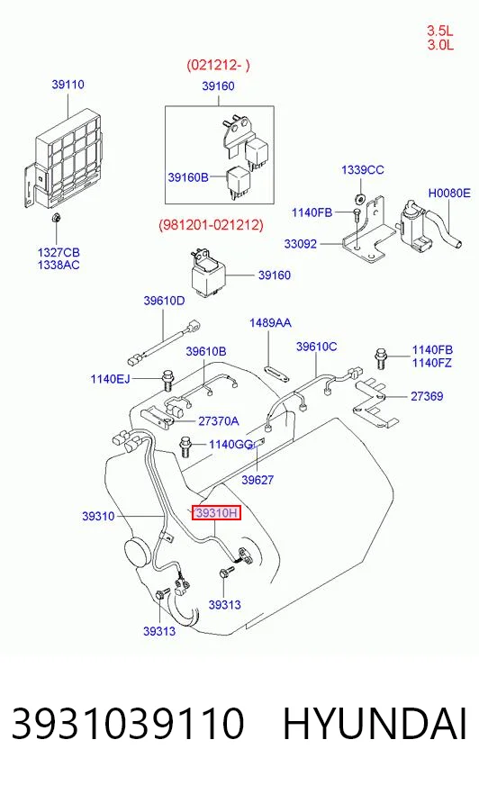 3931039110 Hyundai/Kia Sensor de posição da árvore distribuidora