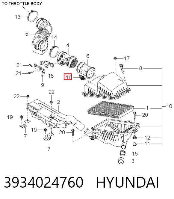 3934024760 Hyundai/Kia Sensor de temperatura da mistura de ar