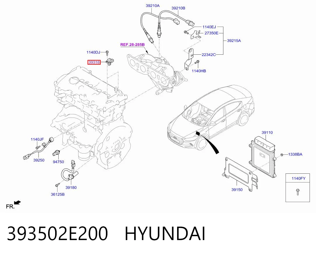 Sensor de posição da árvore distribuidora KIA Soul III SK3