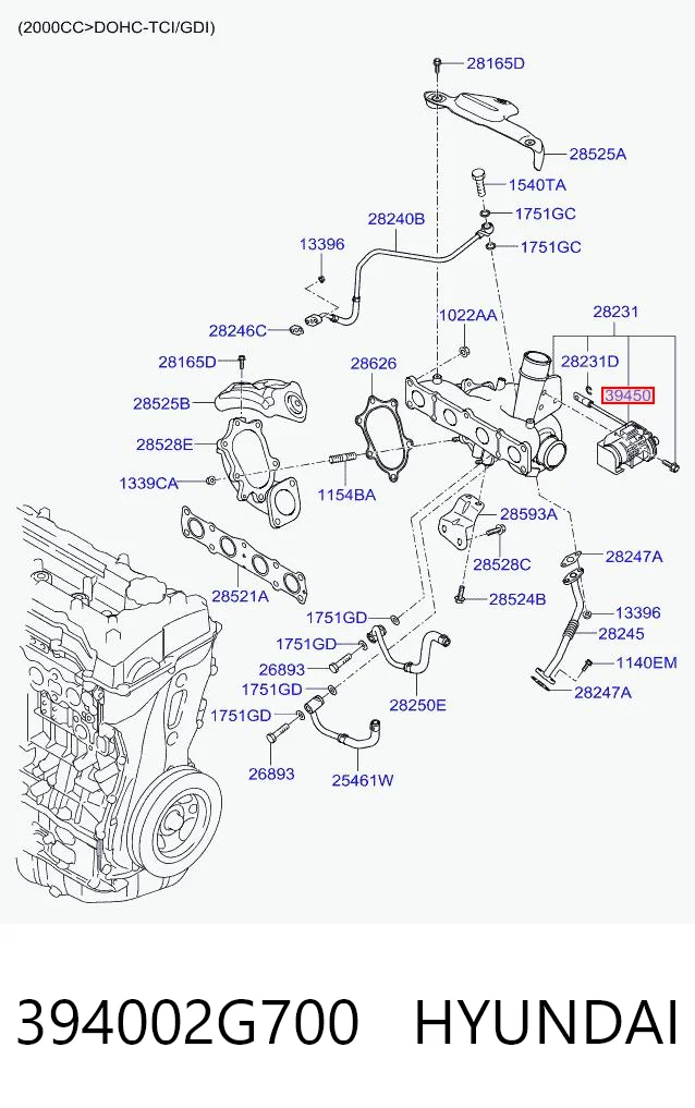394002G700 Hyundai/Kia Solenoide da Caixa Automática de Mudança
