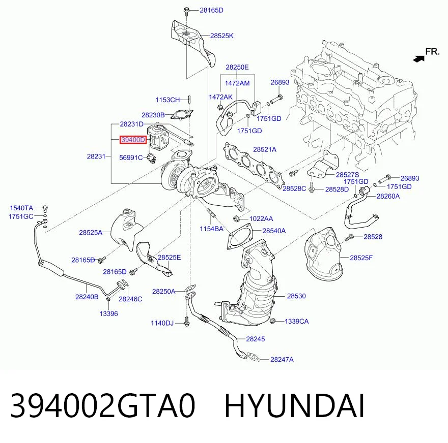 394002GTA0 Hyundai/Kia Válvula (atuador) de controlo de turbina