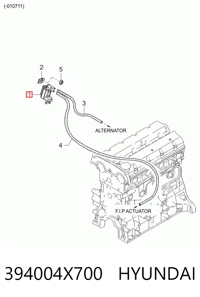 394004X700 Hyundai/Kia Válvula segura EGR, de recirculação dos gases