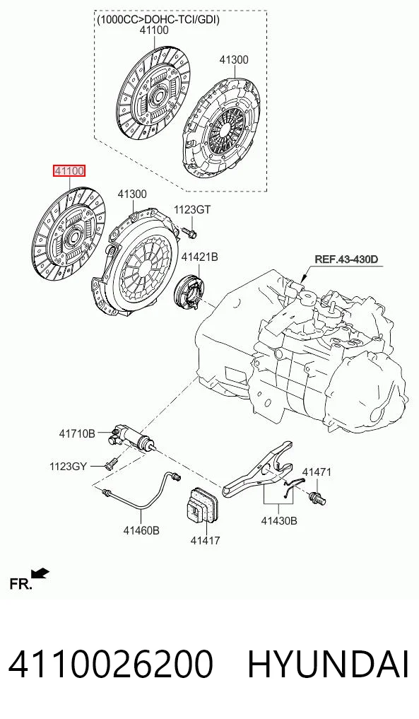  Disco de embraiagem Hyundai Accent V sedan (HC) (2017 - 2026) V