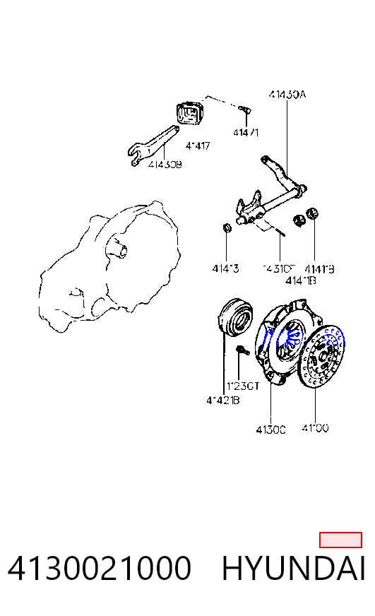 Cesta de embraiagem para Hyundai Accent X-3