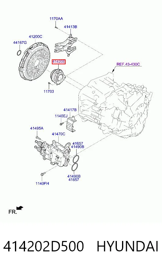 414202D500 Hyundai/Kia Rolamento de liberação de embraiagem