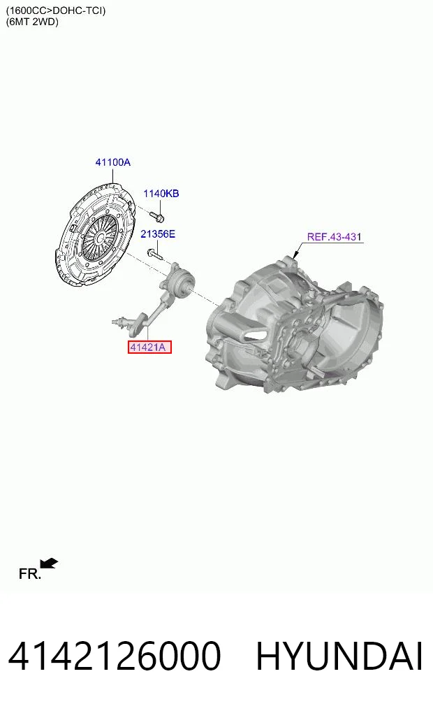 4142126000 Hyundai/Kia Rolamento de liberação de embraiagem