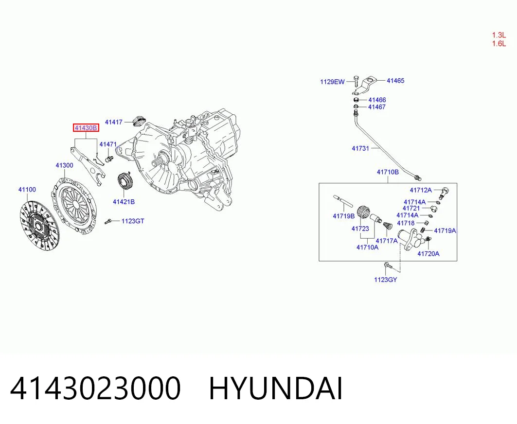 4143023000 Hyundai/Kia Forquilha de embraiagem