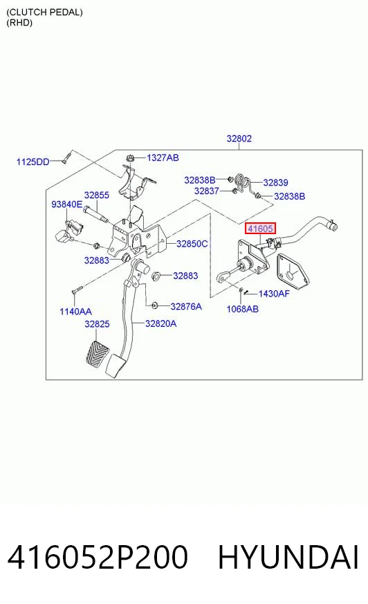 416052P200 Hyundai/Kia Cilindro mestre de embraiagem